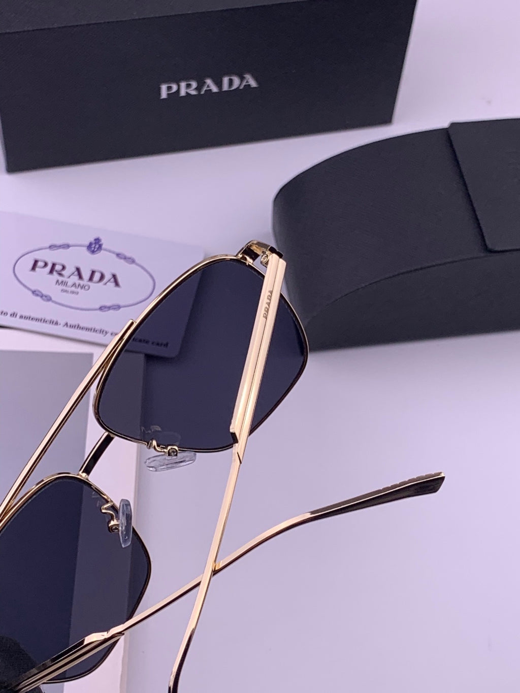 Prada Fashion Black Lens Sunglasses for Men - 415701 - detail image 3