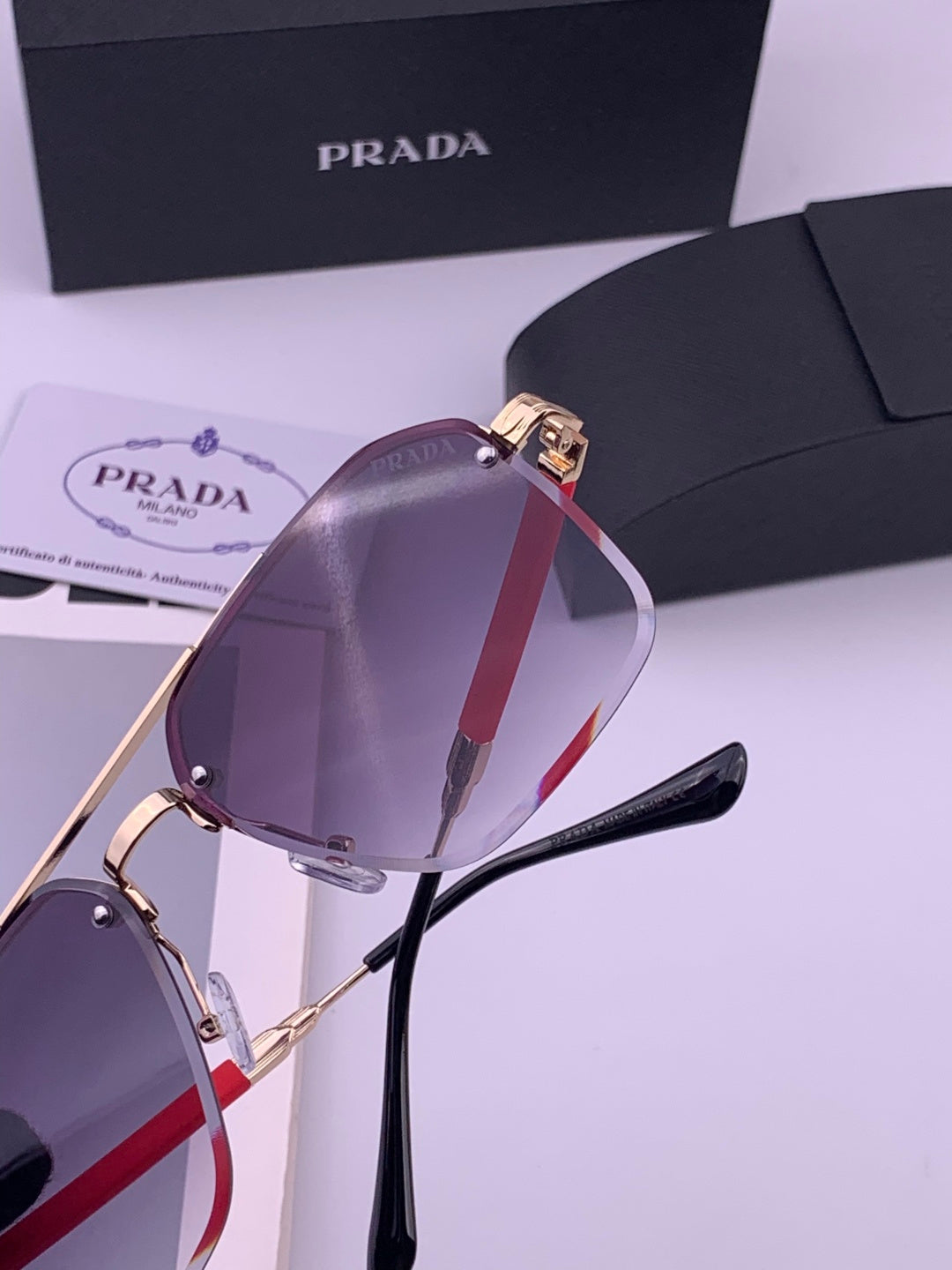 Prada Fashion Purple Lens Sunglasses for Men - 415698 - detail image 6