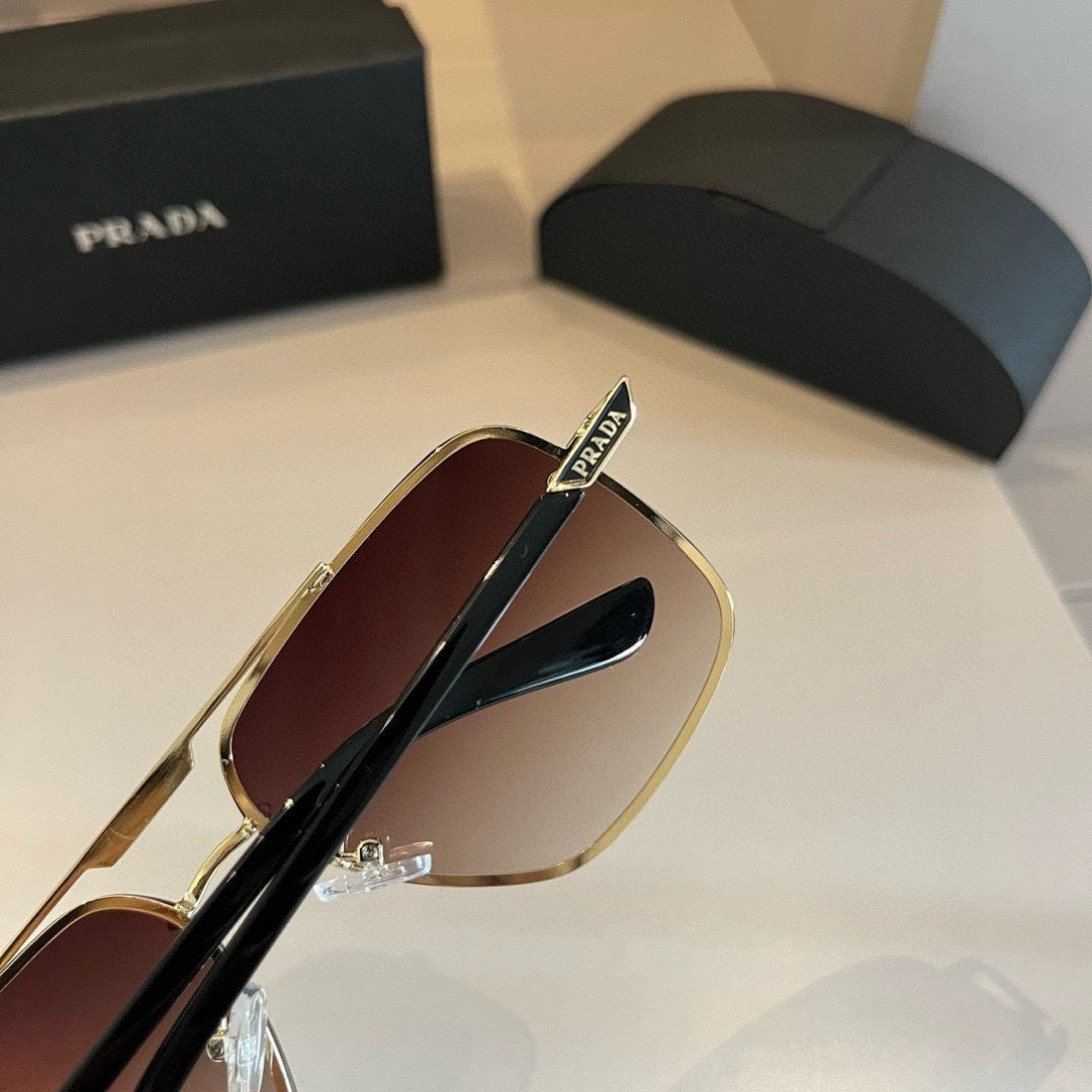 Prada Polarized Fashion Gold Lens Sunglasses for Men - 432050 - detail image 8