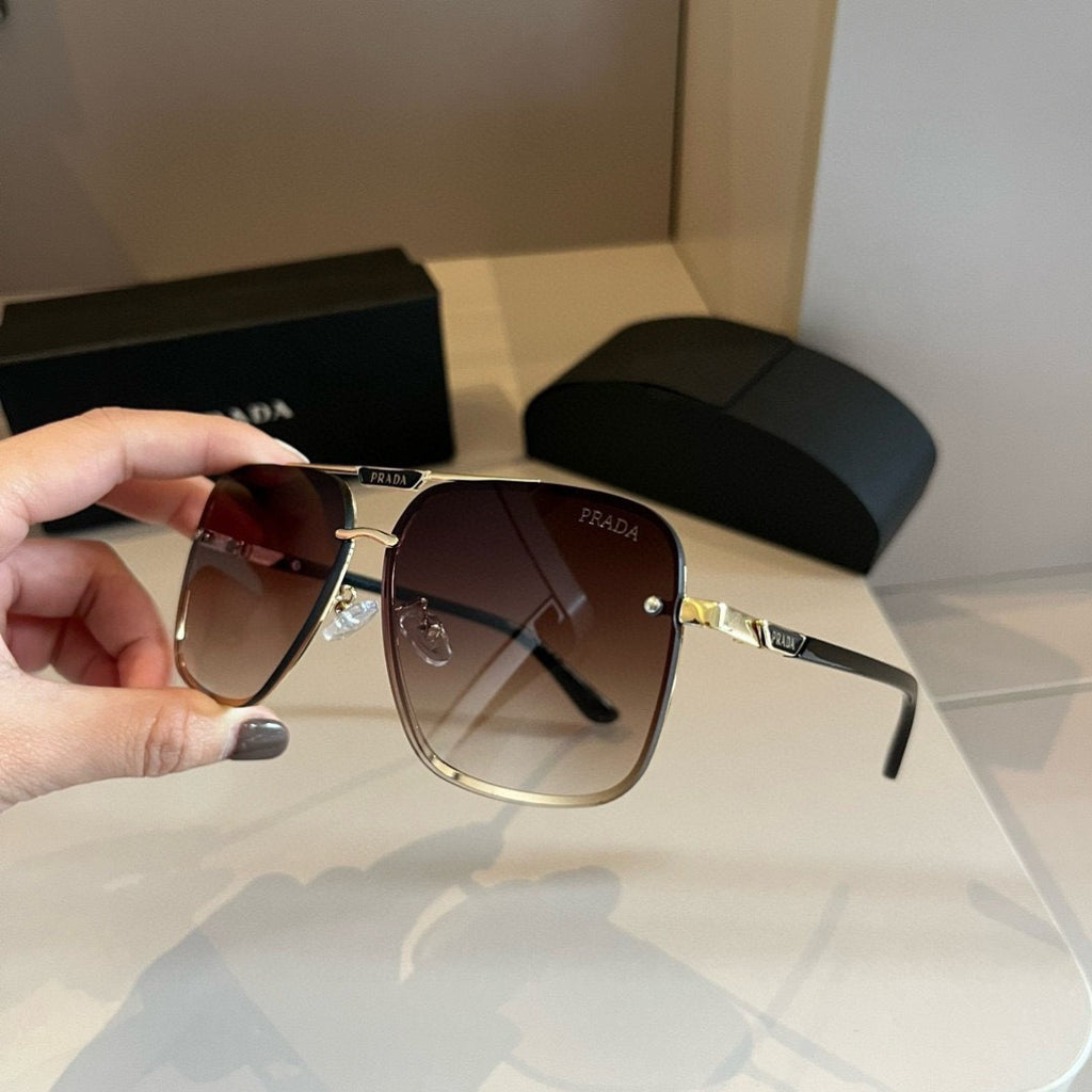 Prada Polarized Fashion Gold Lens Sunglasses for Men - 432050 - detail image 3