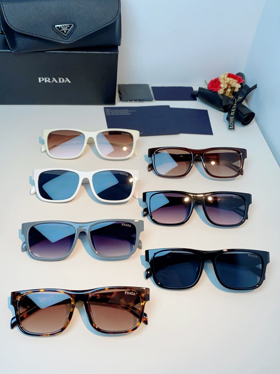 Prada Polarized Square Brown Lens Sunglasses for Men & Women - detail image 12