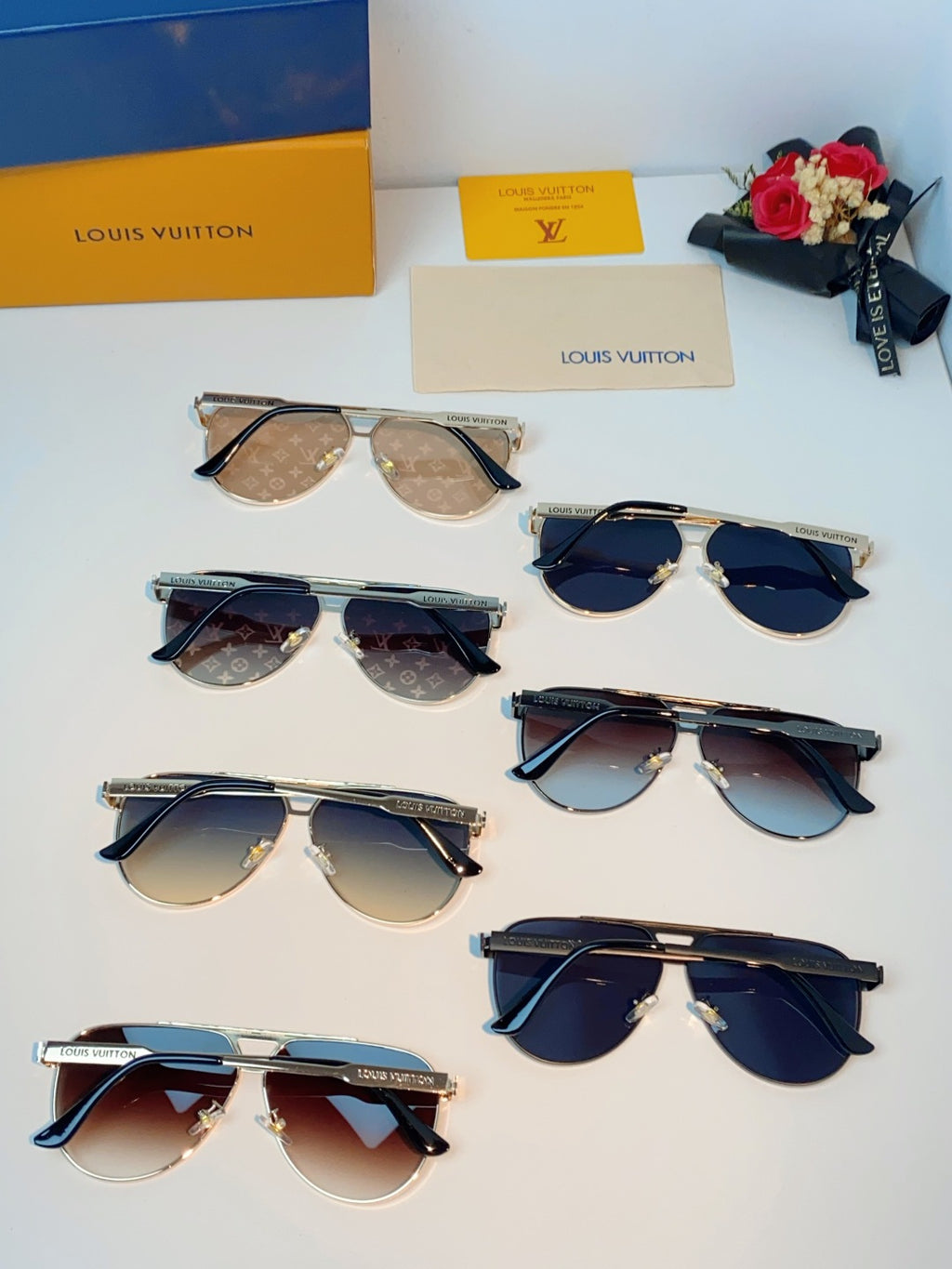 Louis Vuitton Metal Aviator Silver Lens Sunglasses for Men - 486210 - detail image 11