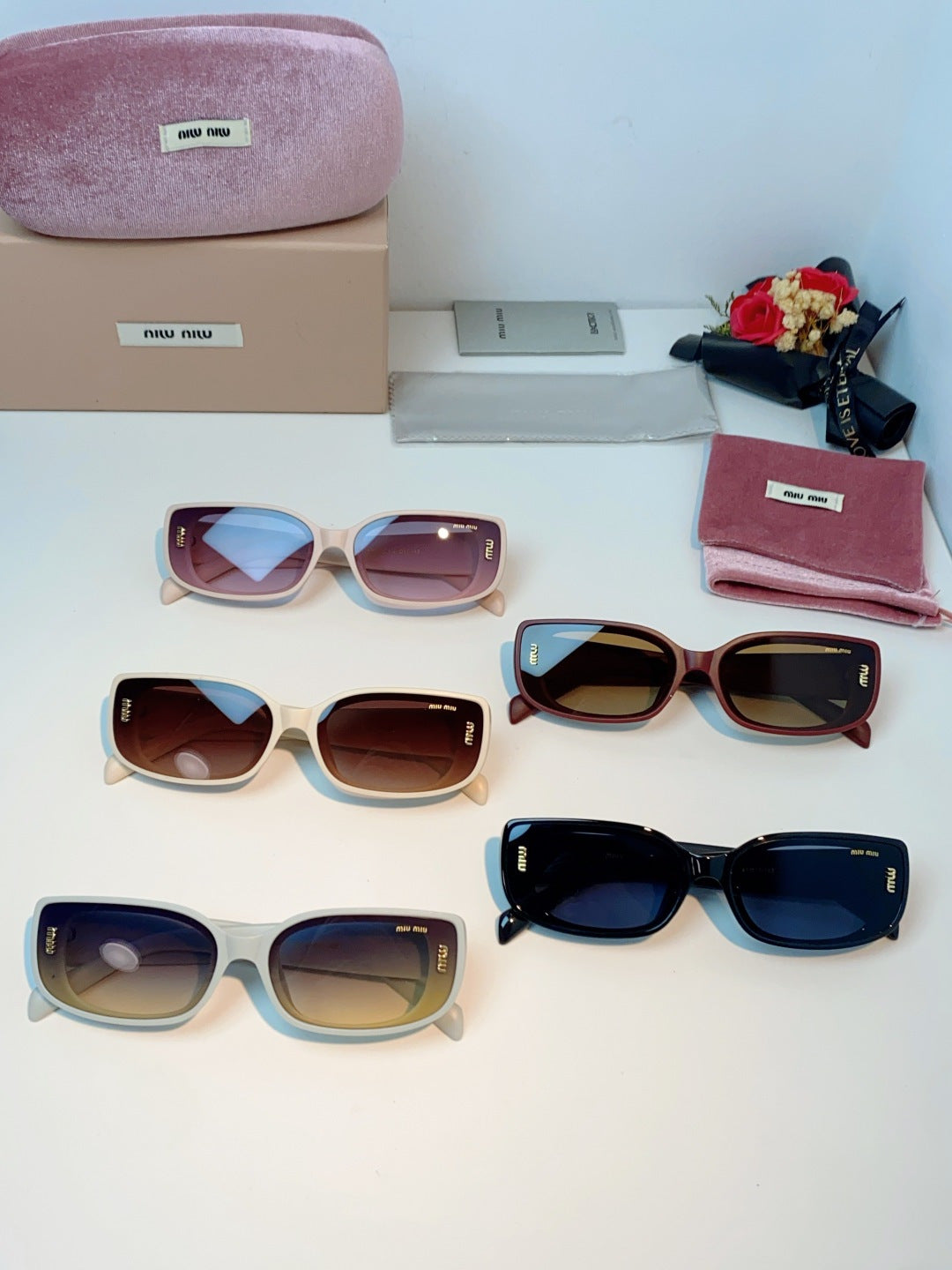 Miu Miu Square Red Lens Sunglasses for Men & Women - 487552 - detail image 12