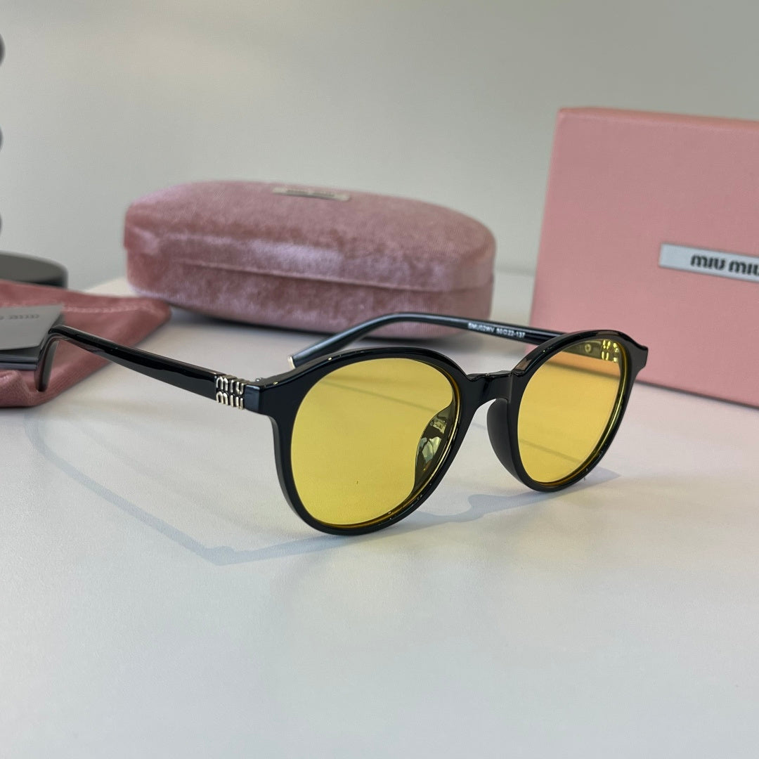 Miu Miu Fashion Gold Lens Sunglasses for Men & Women - 449804