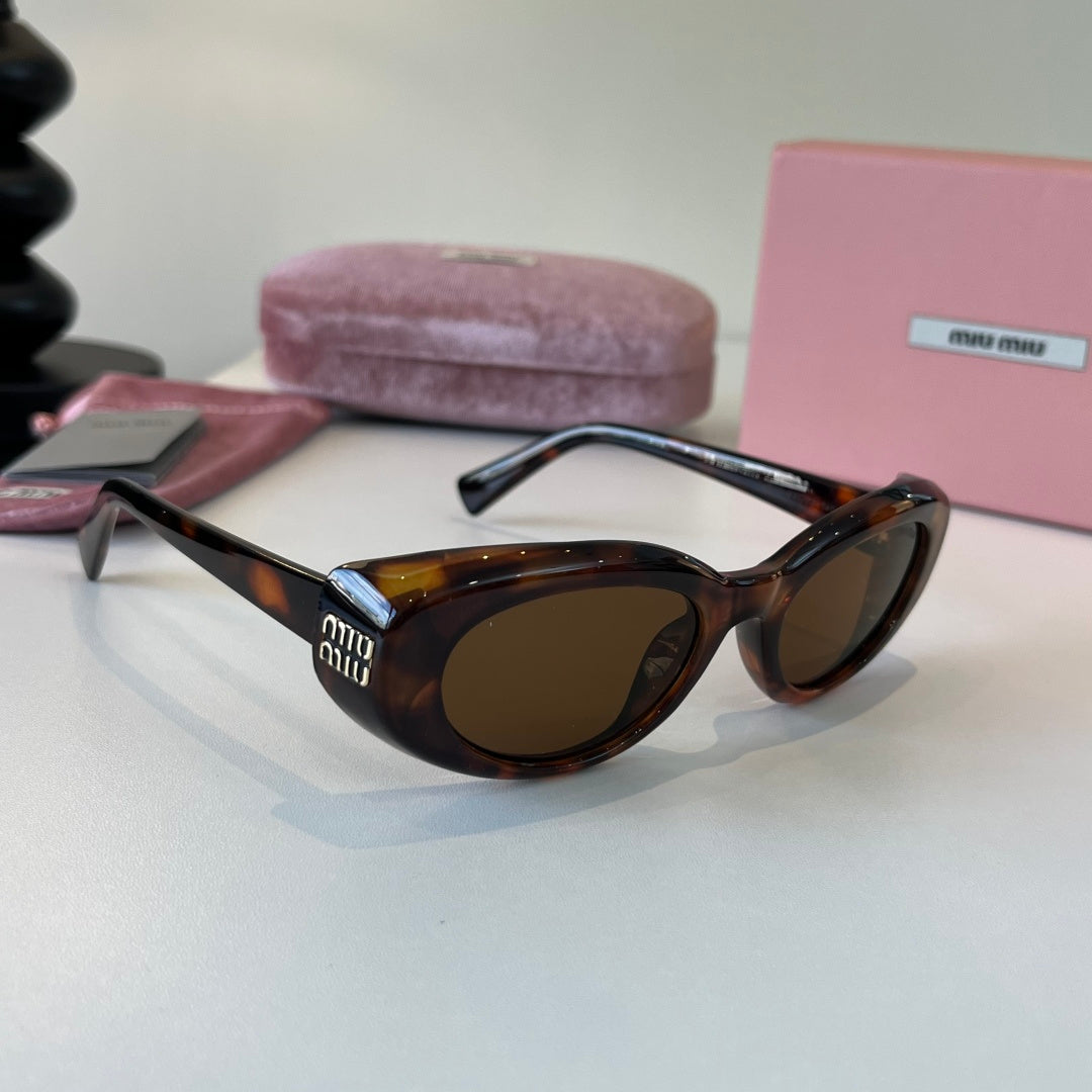 Miu Miu Cat-Eye Black Lens Sunglasses for Men & Women - 383017