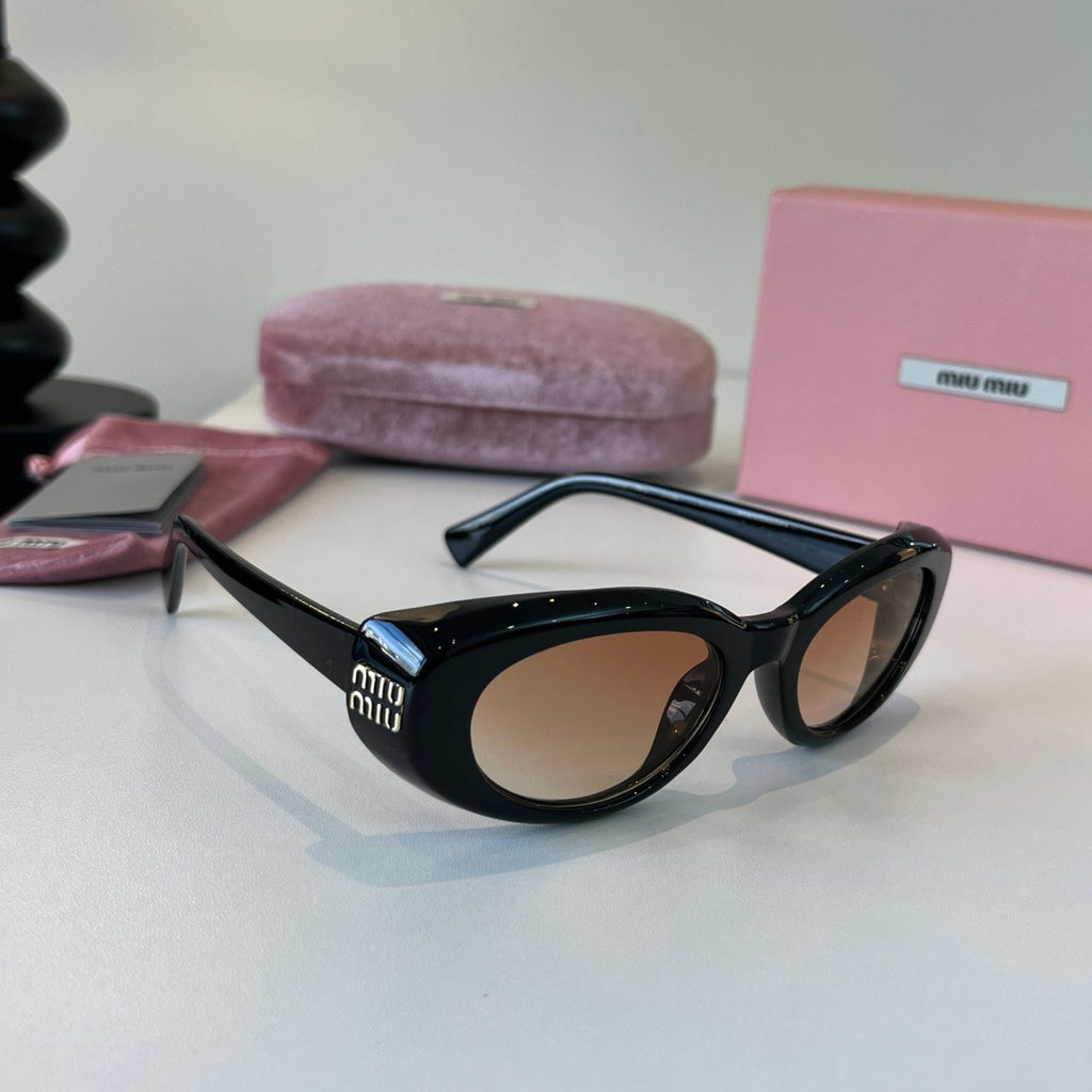 Miu Miu Cat-Eye Silver Lens Sunglasses for Men & Women - 383018