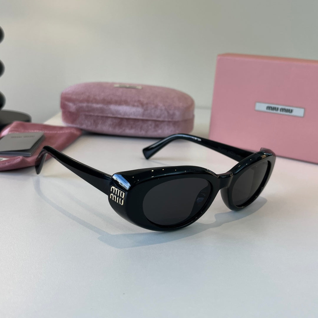 Miu Miu Cat-Eye Silver Lens Sunglasses for Men & Women - 487637