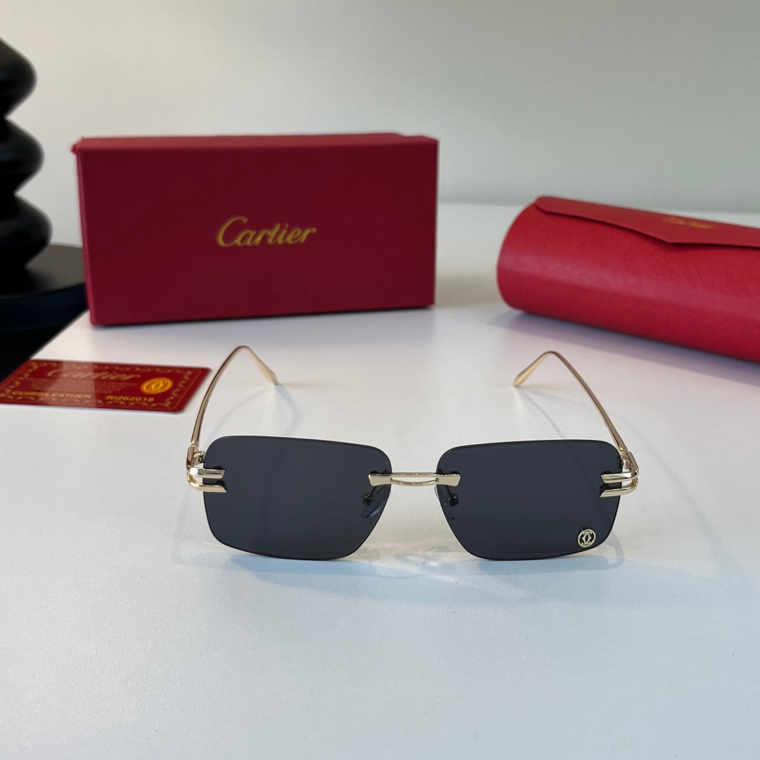 Cartier Lightweight Metal Rimless Silver Lens Sunglasses for Men & Wo - 399018 - detail image 2