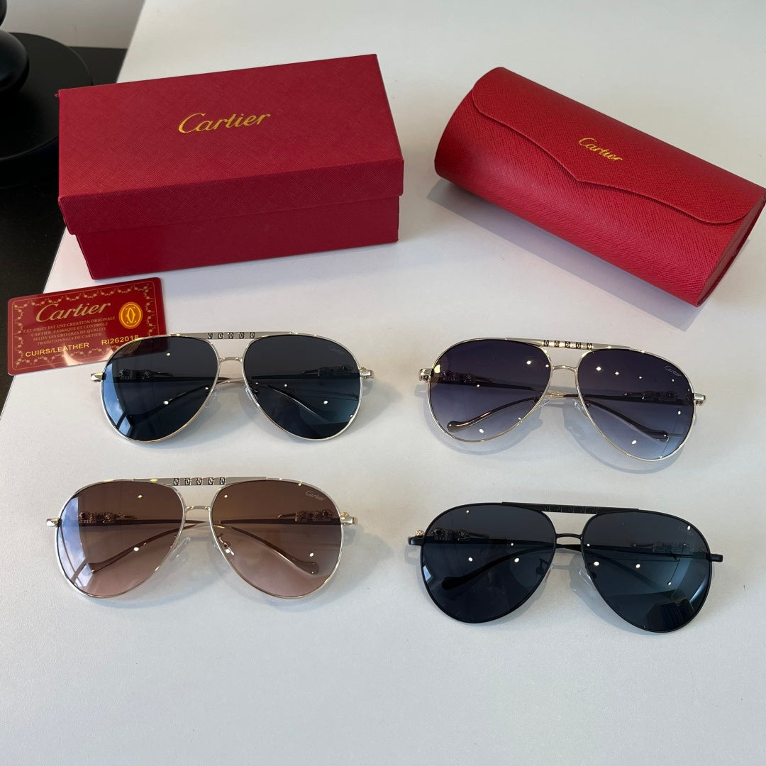 Cartier Lightweight Metal Rimless Silver Lens Sunglasses for Men & Wo - 358479 - detail image 12