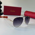 Cartier Lightweight Metal Rimless Blue Lens Sunglasses for Men & Wome - 358482