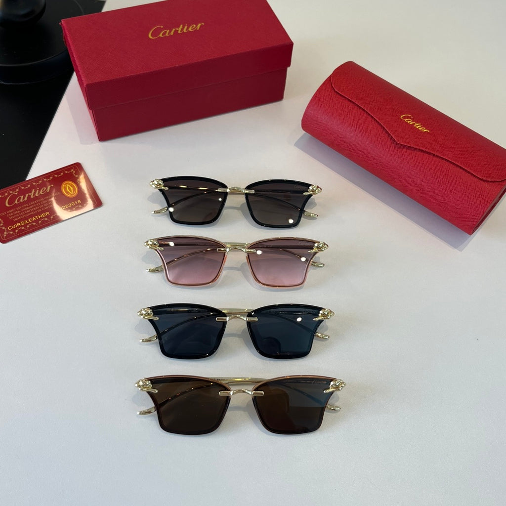 Cartier Lightweight Metal Rimless Silver Lens Sunglasses for Men & Wo - 372272 - detail image 11