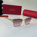 Cartier Lightweight Metal Rimless Silver Lens Sunglasses for Men & Wo - 372272