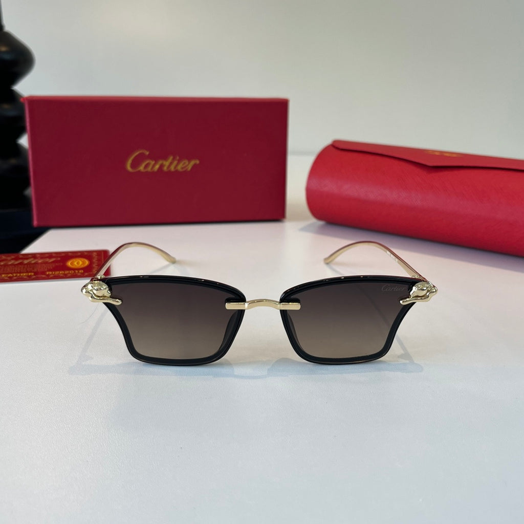 Cartier Lightweight Metal Rimless Silver Lens Sunglasses for Men & Wo - 487325 - detail image 2