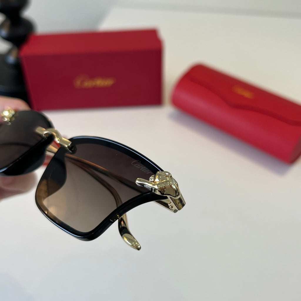 Cartier Lightweight Metal Rimless Silver Lens Sunglasses for Men & Wo - 487325 - detail image 6