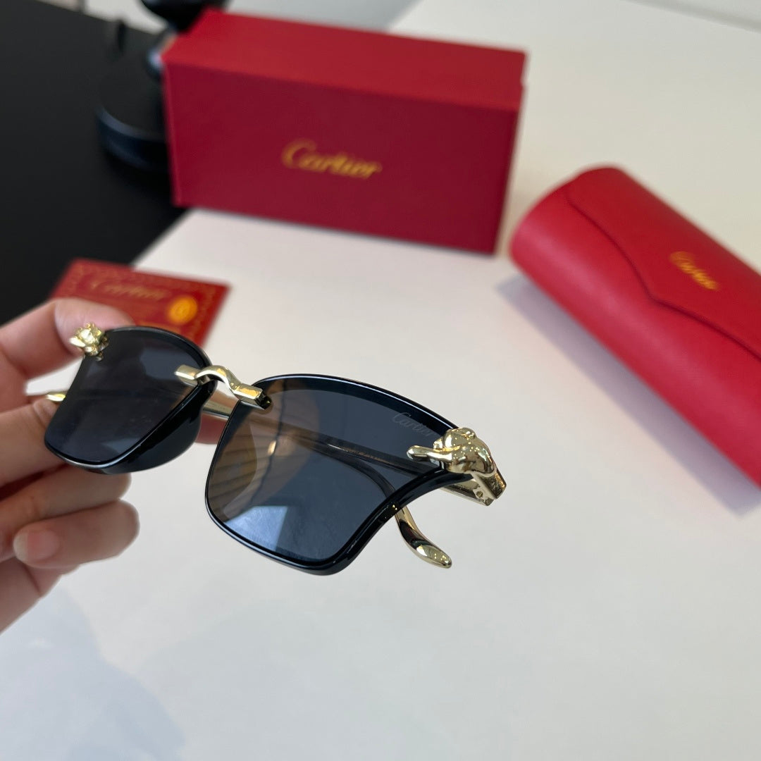Cartier Lightweight Metal Rimless Silver Lens Sunglasses for Men & Wo - 487326 - detail image 6