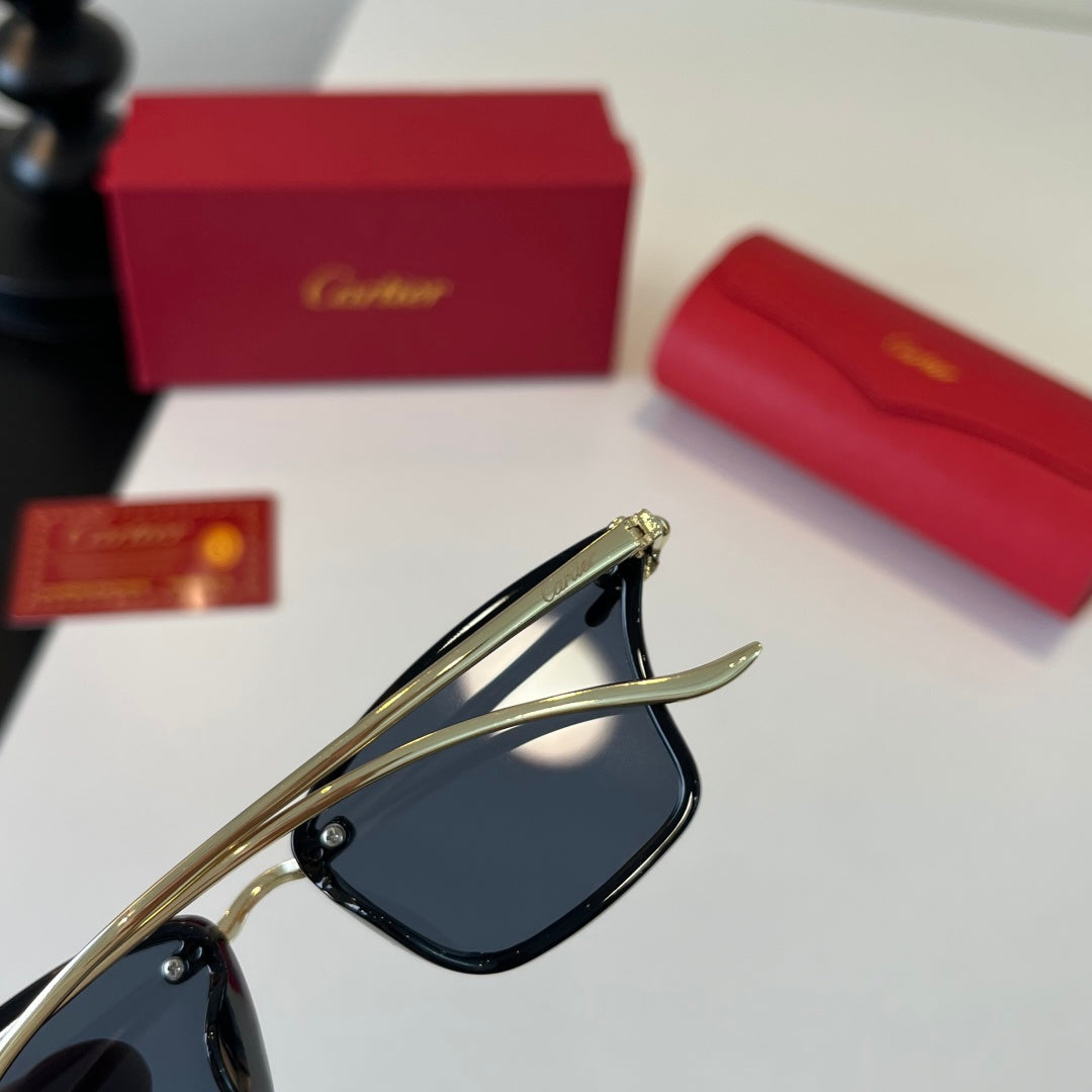Cartier Lightweight Metal Rimless Silver Lens Sunglasses for Men & Wo - 487326 - detail image 7