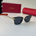 Cartier Lightweight Metal Rimless Silver Lens Sunglasses for Men & Wo - 415918