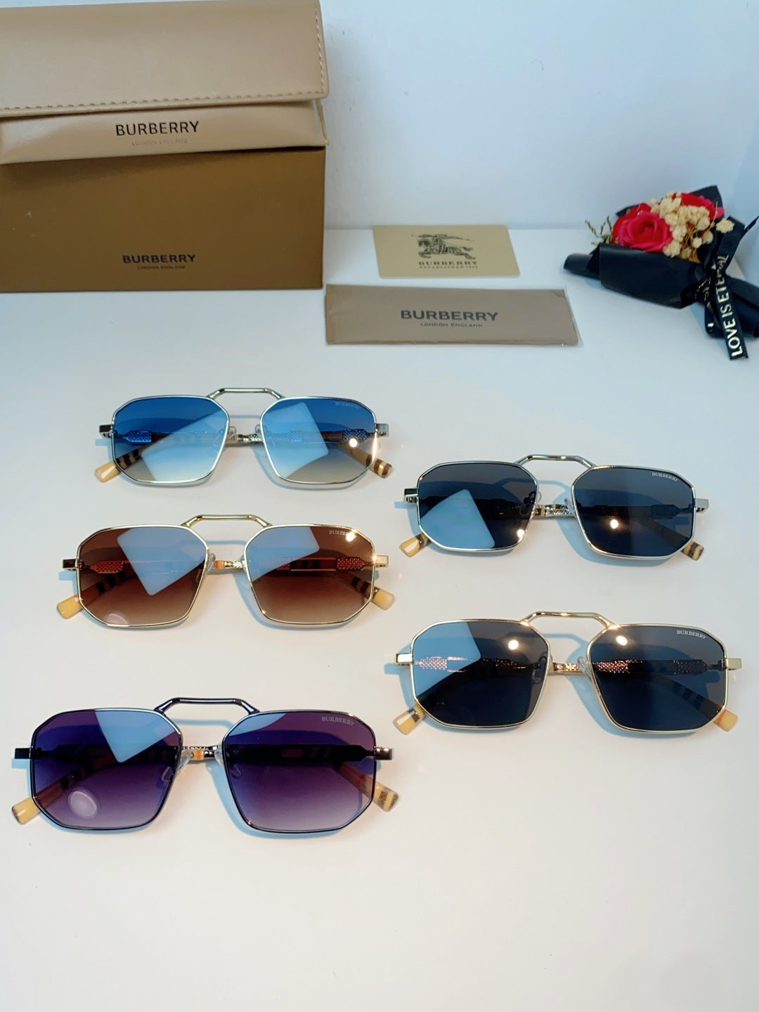 Burberry Metal Fashion Black Lens Sunglasses for Men & Women - 358618 - detail image 13
