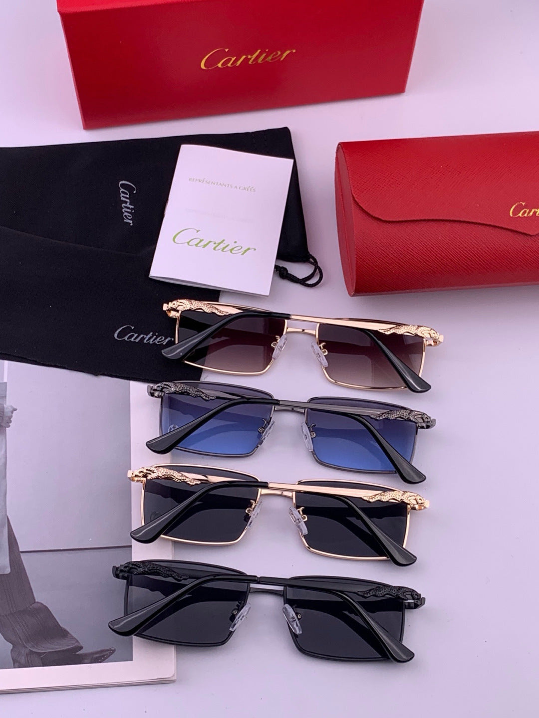 Cartier K51758 Fashion Black Lens Sunglasses for Men & Women - 358496 - detail image 7