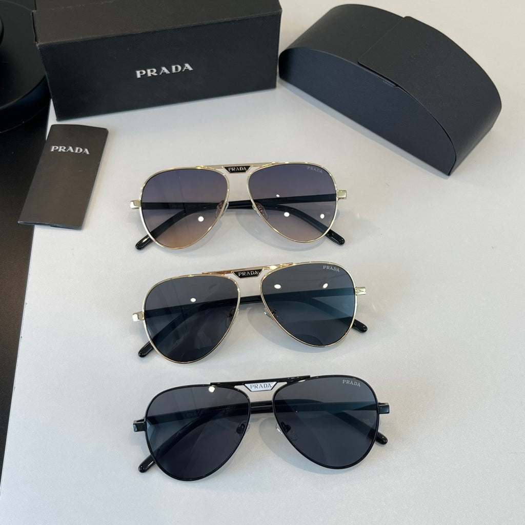 Prada Metal Aviator Silver Lens Sunglasses for Men & Women - 382572 - detail image 11