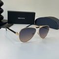 Prada Metal Aviator Silver Lens Sunglasses for Men & Women - 358364