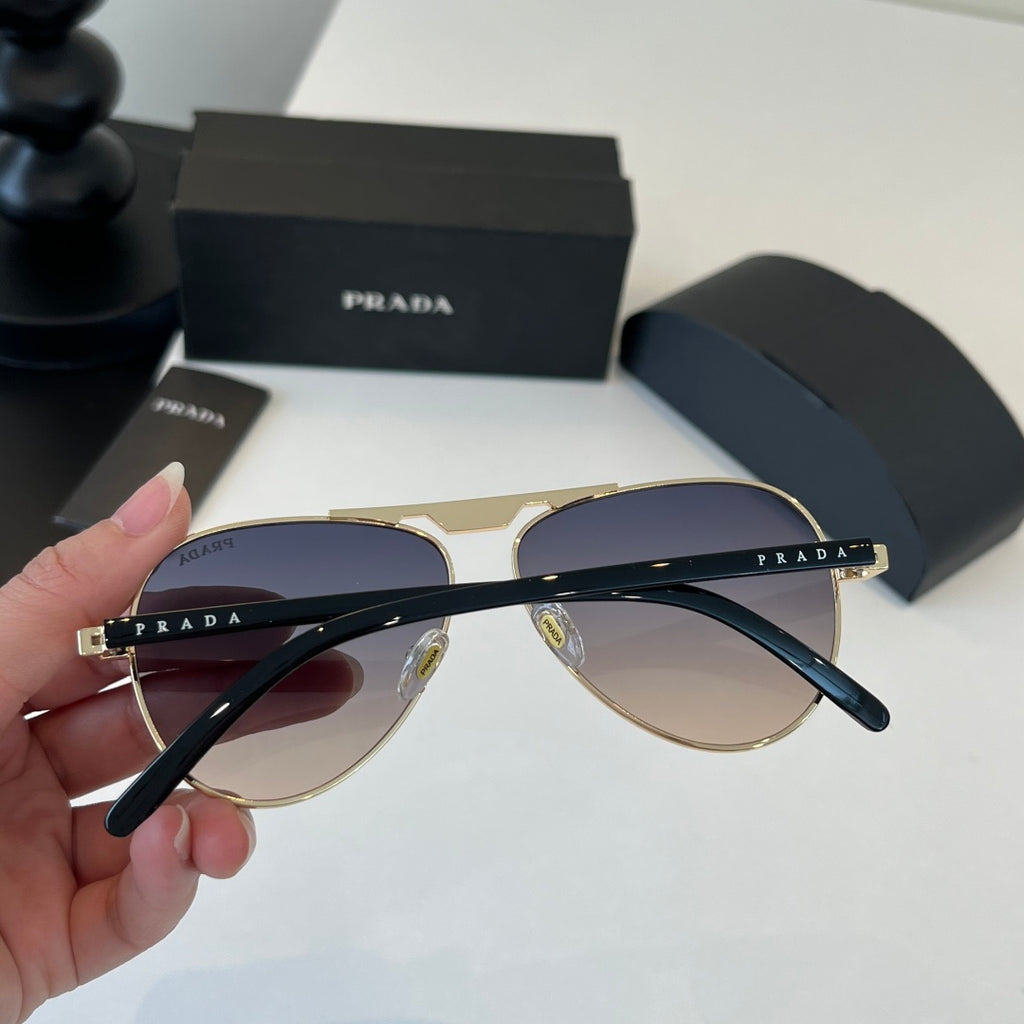 Prada Metal Aviator Silver Lens Sunglasses for Men & Women - 358364 - detail image 8