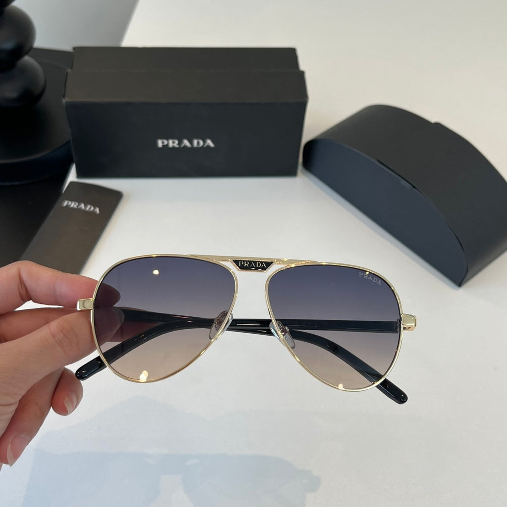 Prada Metal Aviator Silver Lens Sunglasses for Men & Women - 358364 - detail image 5