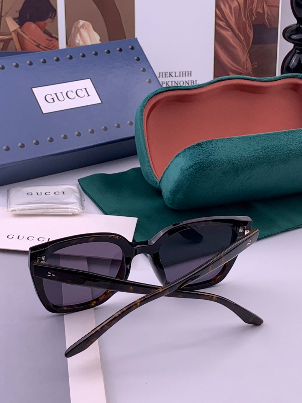 Gucci G07726 Polarized Square Black Lens Sunglasses for Men & Women - 357907 - detail image 4
