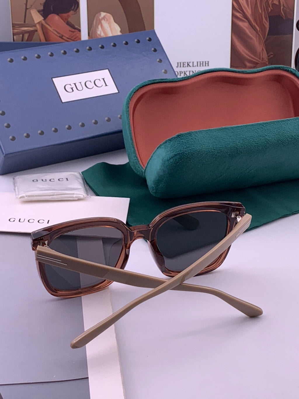Gucci G07711 Round Black Lens Sunglasses for Men & Women - 357911 - detail image 2