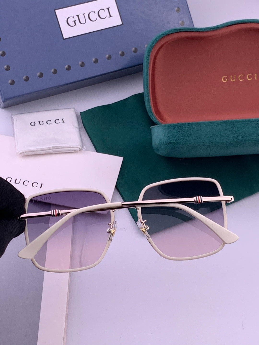 Gucci G1640 Polarized Round Brown Lens Sunglasses for Women - 357919 - detail image 6