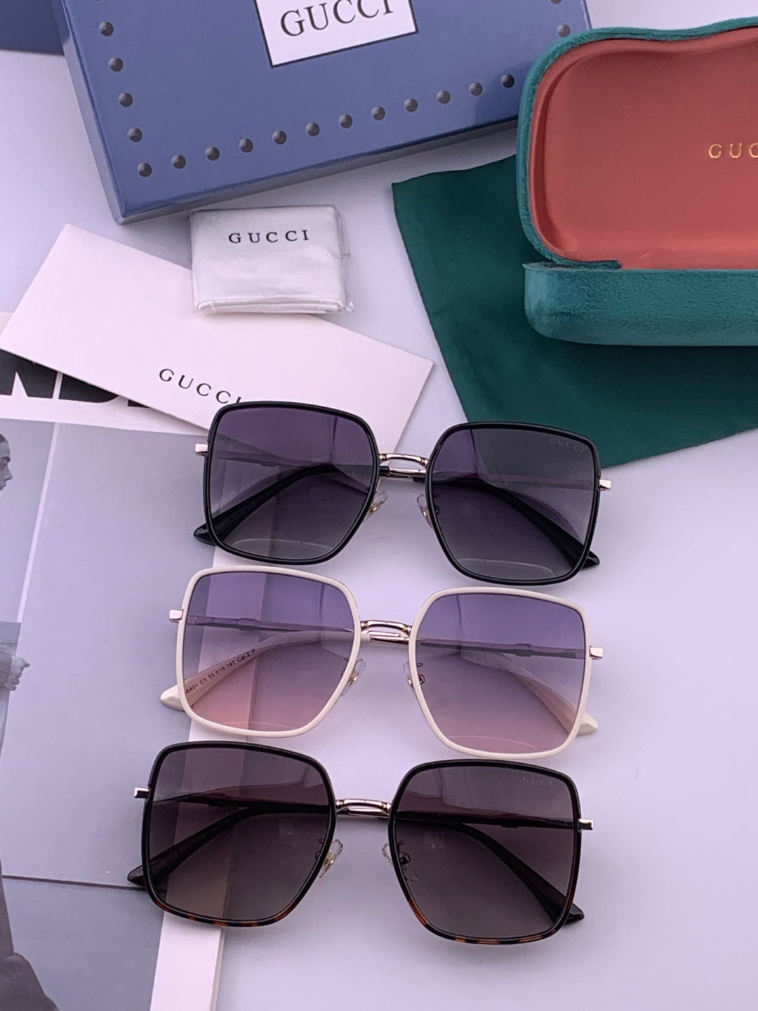 Gucci G1640 Polarized Round Brown Lens Sunglasses for Women - 357919 - detail image 7
