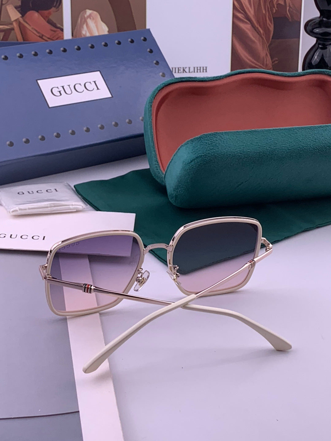 Gucci G1640 Polarized Round Brown Lens Sunglasses for Women - 357919 - detail image 5