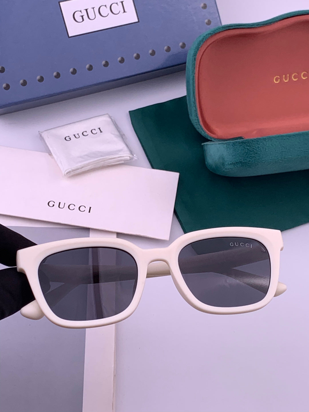 Gucci G5108 Polarized Square Black Lens Sunglasses for Women - 357930