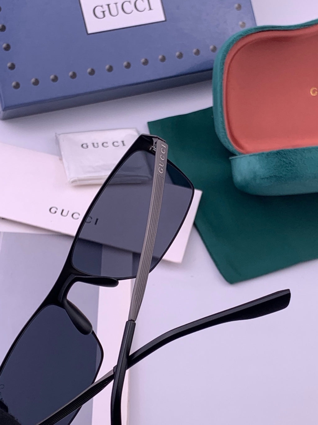 Gucci G6225 Polarized Aviator Gold Lens Sunglasses for Men - 357898 - detail image 4