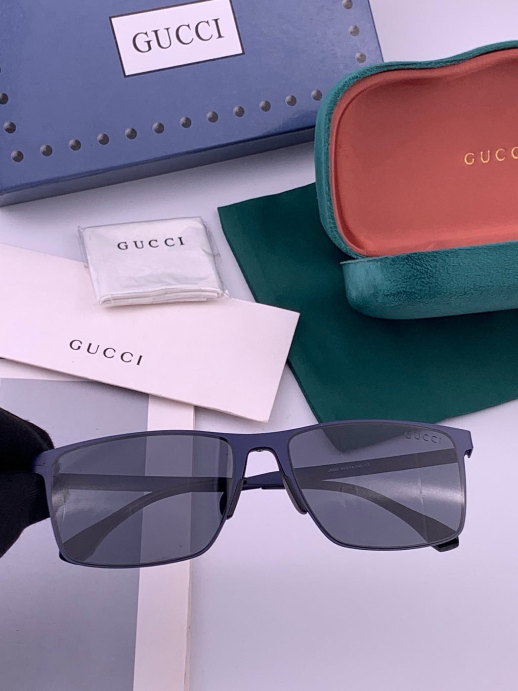 Gucci G6225 Polarized Aviator Gold Lens Sunglasses for Men - 357899