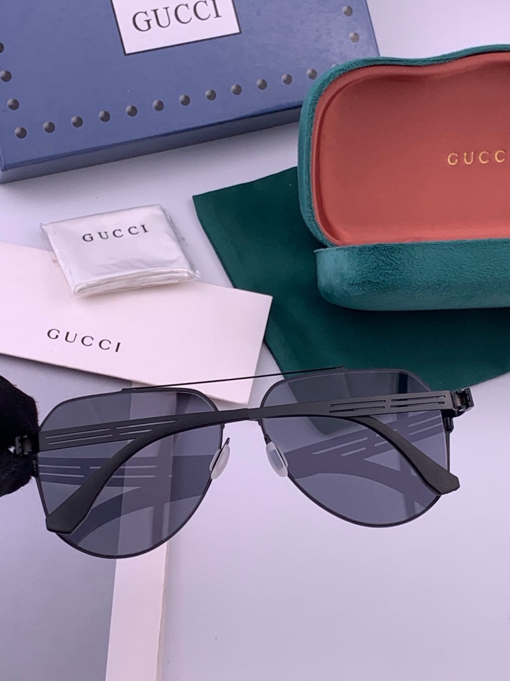 Gucci G5809 Polarized Fashion Gold Lens Sunglasses for Men & Women - 357904 - detail image 6