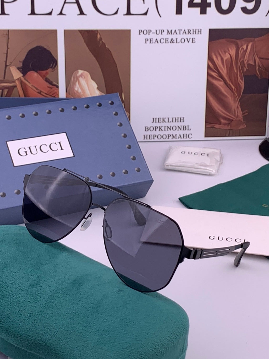 Gucci G5809 Polarized Fashion Gold Lens Sunglasses for Men & Women - 357904 - detail image 2