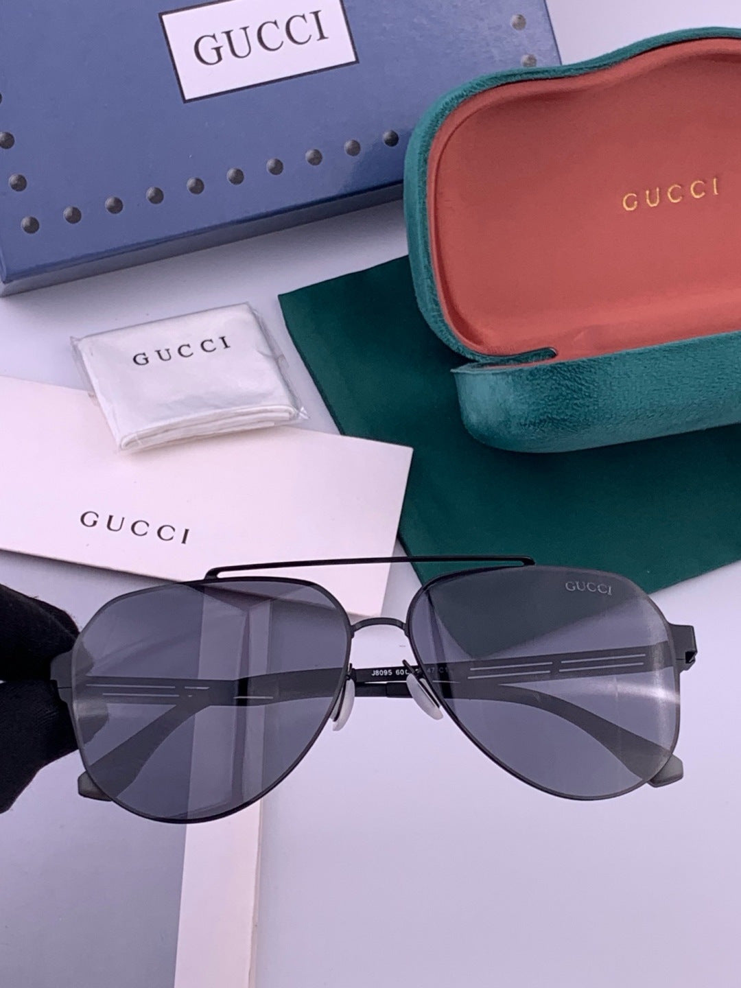 Gucci G5809 Polarized Fashion Gold Lens Sunglasses for Men & Women - 357904