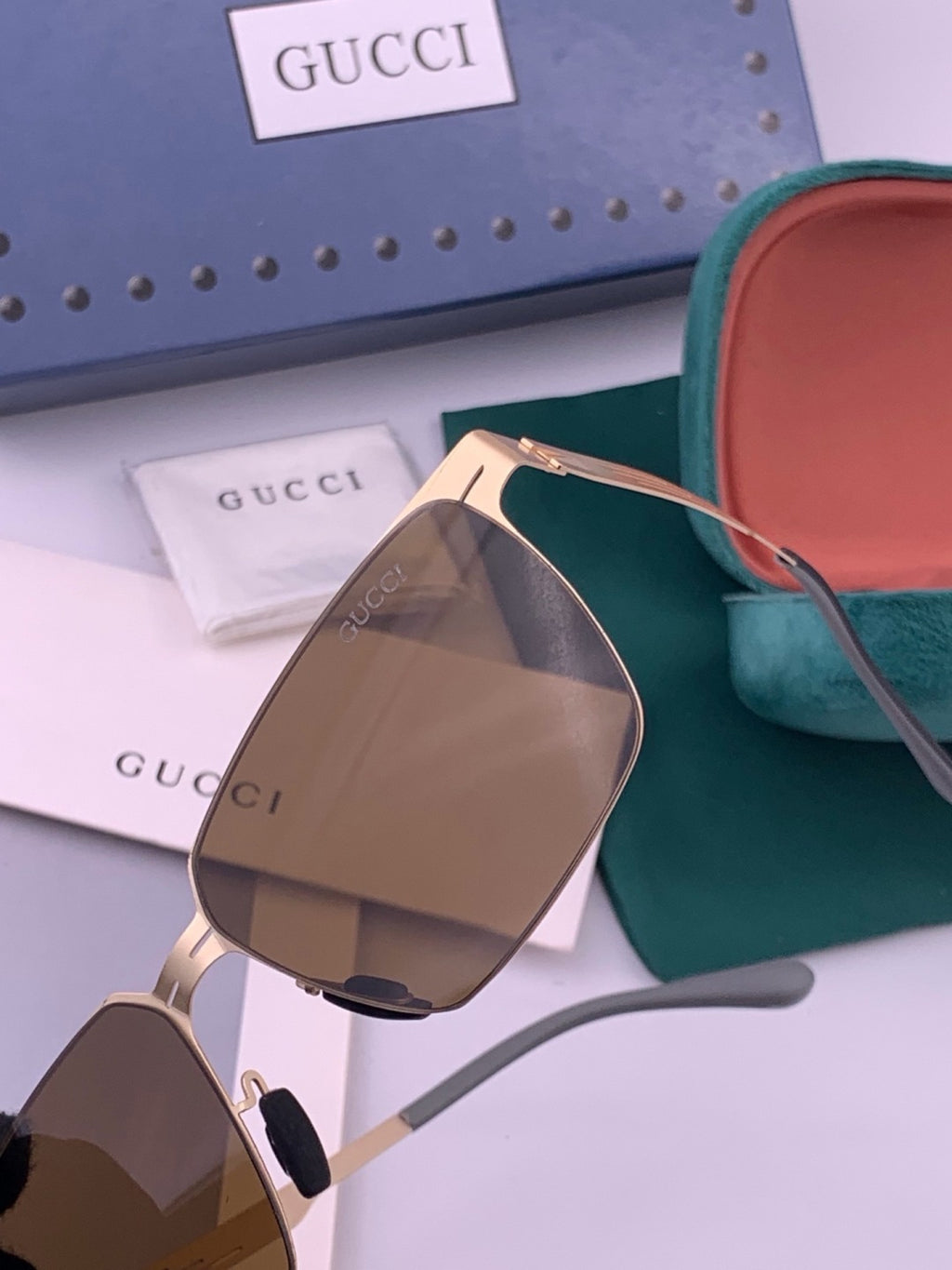 Gucci G9882 Polarized Fashion Gold Lens Sunglasses for Men & Women - 357905 - detail image 3