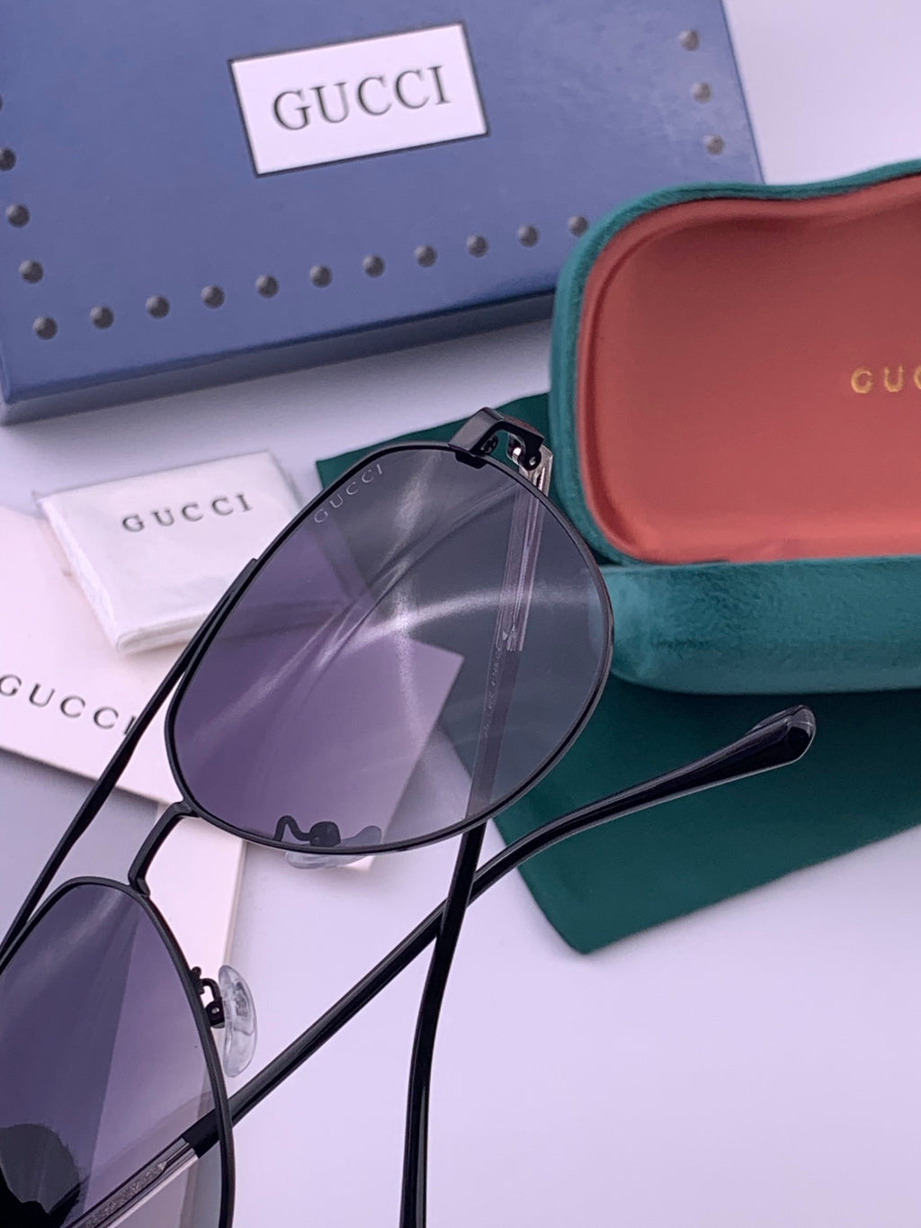 Gucci 5327 Polarized Aviator Gold Lens Sunglasses for Men & Women - 357886 - detail image 6