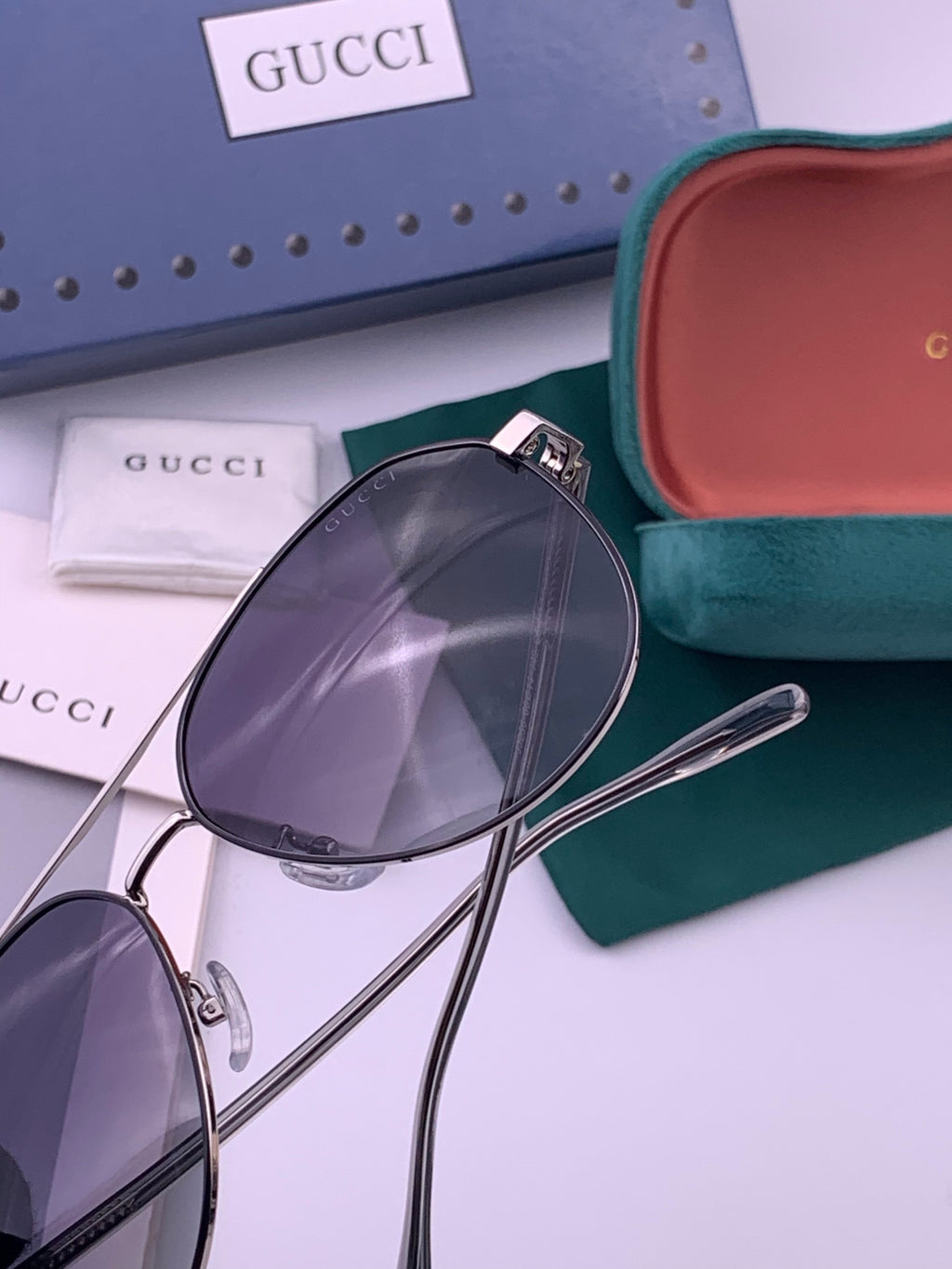 Gucci 5327 Polarized Aviator Gold Lens Sunglasses for Men & Women - 357887 - detail image 6