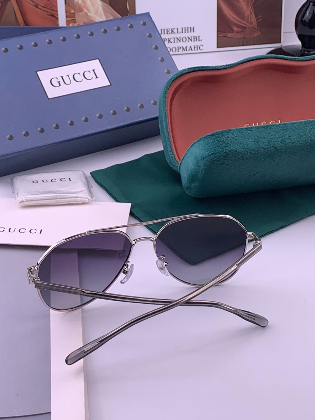 Gucci 5327 Polarized Aviator Gold Lens Sunglasses for Men & Women - 357887 - detail image 7