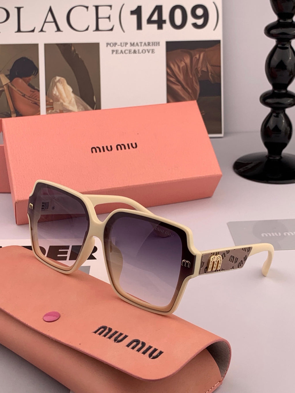 Miu Miu M9304 Fashion Pink Lens Sunglasses for Men & Women - 358691 - detail image 6