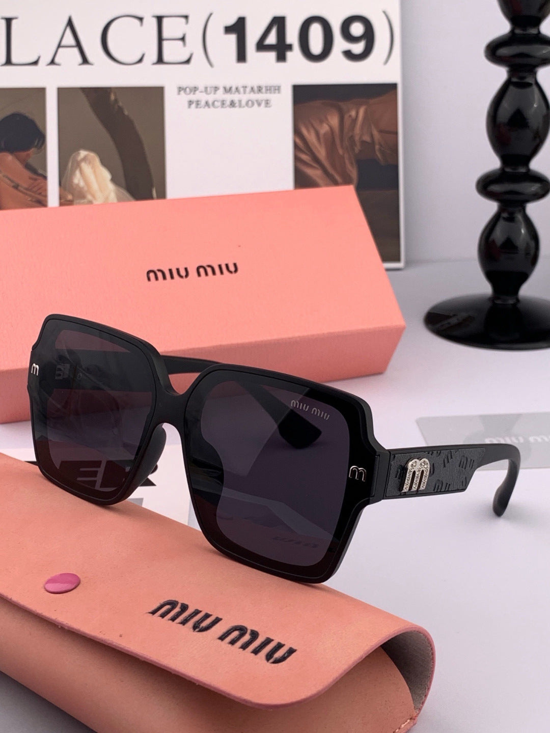 Miu Miu M9304 Fashion Pink Lens Sunglasses for Men & Women - 358691 - detail image 5