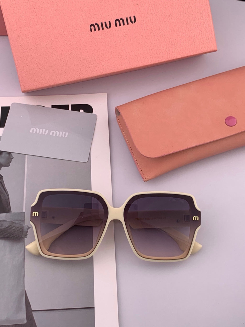 Miu Miu M9304 Fashion Pink Lens Sunglasses for Men & Women - 358691 - detail image 3