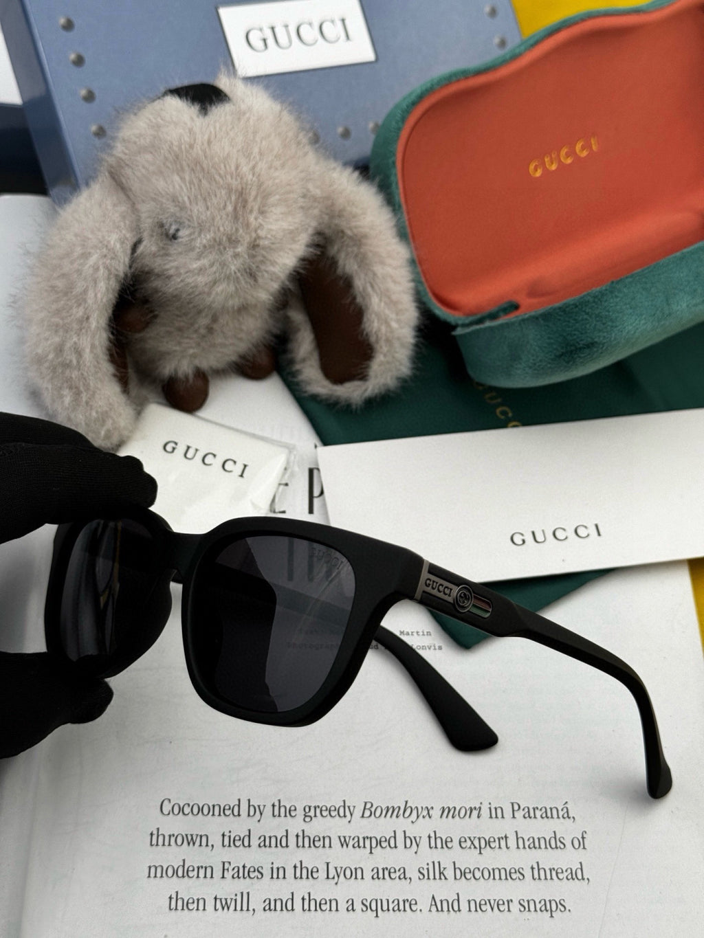 Gucci G7510 Square Gold Lens Sunglasses for Men & Women - 357848 - detail image 2