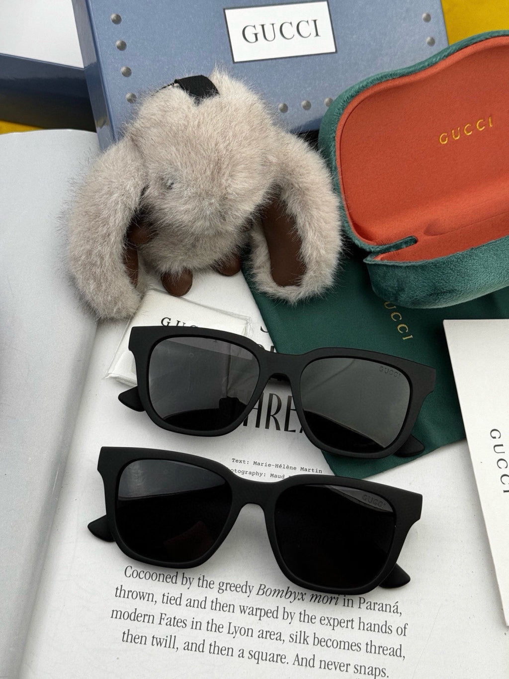 Gucci G7510 Square Gold Lens Sunglasses for Men & Women - 357848 - detail image 7