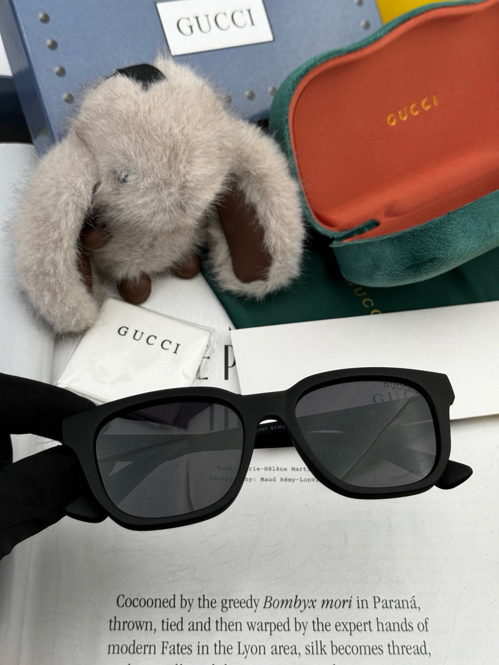 Gucci G7510 Square Gold Lens Sunglasses for Men & Women - 357848