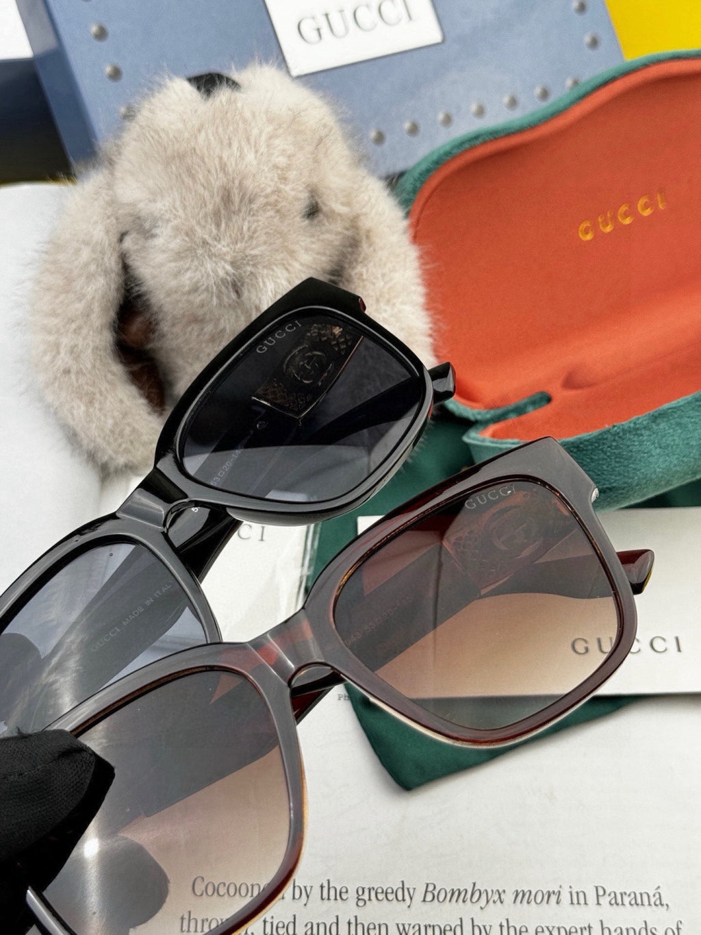 Gucci G35804 Square Gold Lens Sunglasses for Men & Women - 357849 - detail image 5