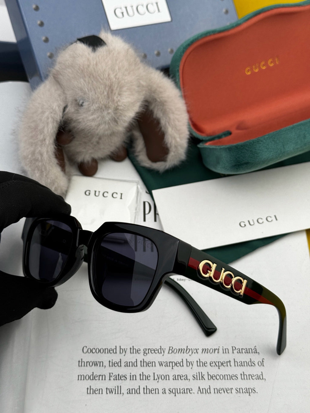 Gucci G1232 Square Black Lens Sunglasses for Men & Women - 357850 - detail image 3